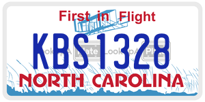 KBS1328  license plate in NC