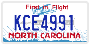 KCE4991  license plate in NC