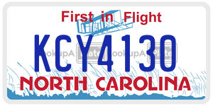 KCY4130  license plate in NC