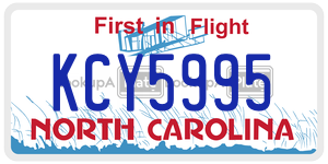 KCY5995 license plate in North Carolina