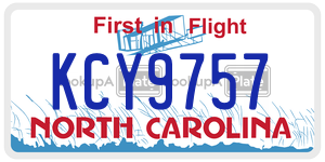KCY9757 license plate in North Carolina