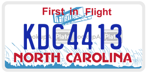 KDC4413  license plate in NC