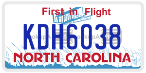 KDH6038 license plate in North Carolina