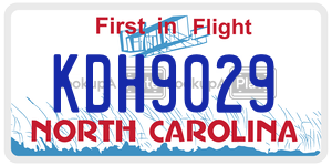 KDH9029  license plate in NC