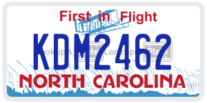 KDM2462 license plate in North Carolina