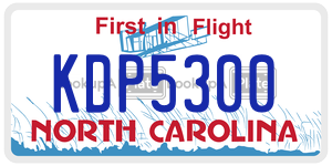 KDP5300  license plate in NC
