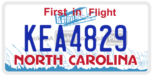 KEA4829 license plate in North Carolina