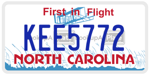 KEE5772 license plate in North Carolina