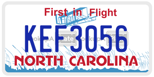 KEF3056  license plate in NC