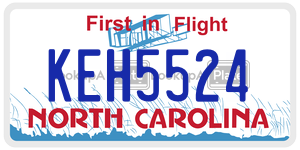 KEH5524 license plate in North Carolina
