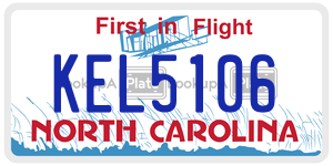 KEL5106 license plate in North Carolina