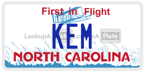 KEM license plate in North Carolina