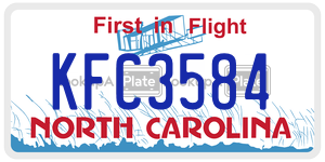 KFC3584  license plate in NC