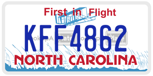 KFF4862  license plate in NC