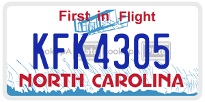 KFK4305 license plate in North Carolina