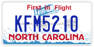 KFM5210 license plate in North Carolina