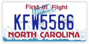 KFW5566  license plate in NC