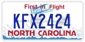 KFX2424  license plate in NC