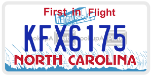 KFX6175  license plate in NC