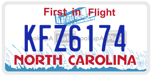 KFZ6174  license plate in NC