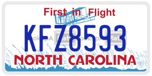 KFZ8593 license plate in North Carolina