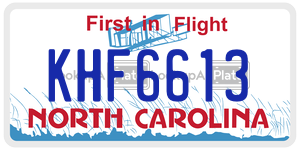 KHF6613 license plate in North Carolina