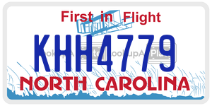 KHH4779 license plate in North Carolina