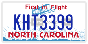 KHT3399 license plate in North Carolina