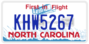 KHW5267 license plate in North Carolina