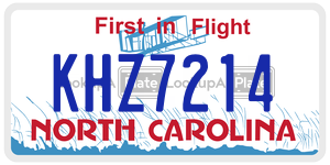 KHZ7214 license plate in North Carolina
