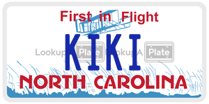 KIKI license plate in North Carolina