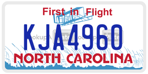 KJA4960  license plate in NC