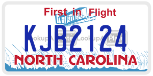 KJB2124 license plate in North Carolina