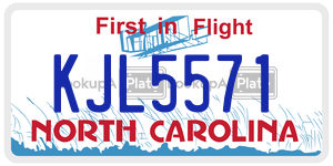 KJL5571  license plate in NC
