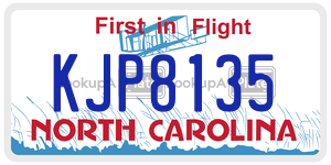 KJP8135  license plate in NC