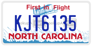KJT6135  license plate in NC