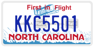 KKC5501 license plate in North Carolina