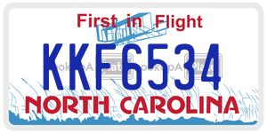 KKF6534 license plate in North Carolina