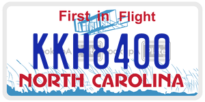 KKH8400 license plate in North Carolina