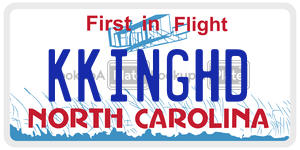 KKINGHD license plate in North Carolina
