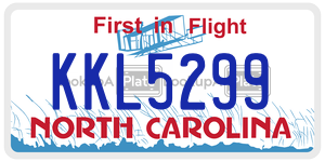 KKL5299  license plate in NC