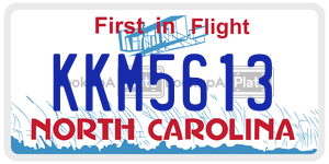 KKM5613  license plate in NC