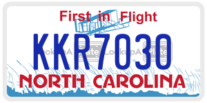 KKR7030 license plate in North Carolina