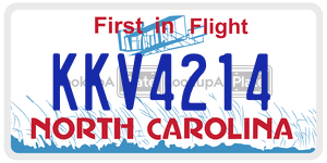 KKV4214  license plate in NC