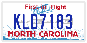 KLD7183 license plate in North Carolina