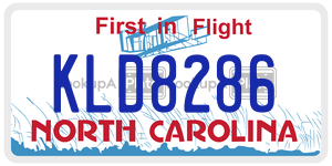 KLD8286  license plate in NC