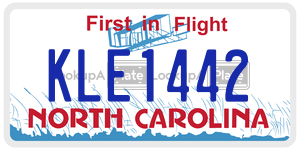 KLE1442 license plate in North Carolina