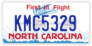 KMC5329  license plate in NC
