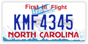 KMF4345 license plate in North Carolina