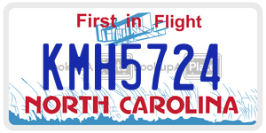 KMH5724  license plate in NC